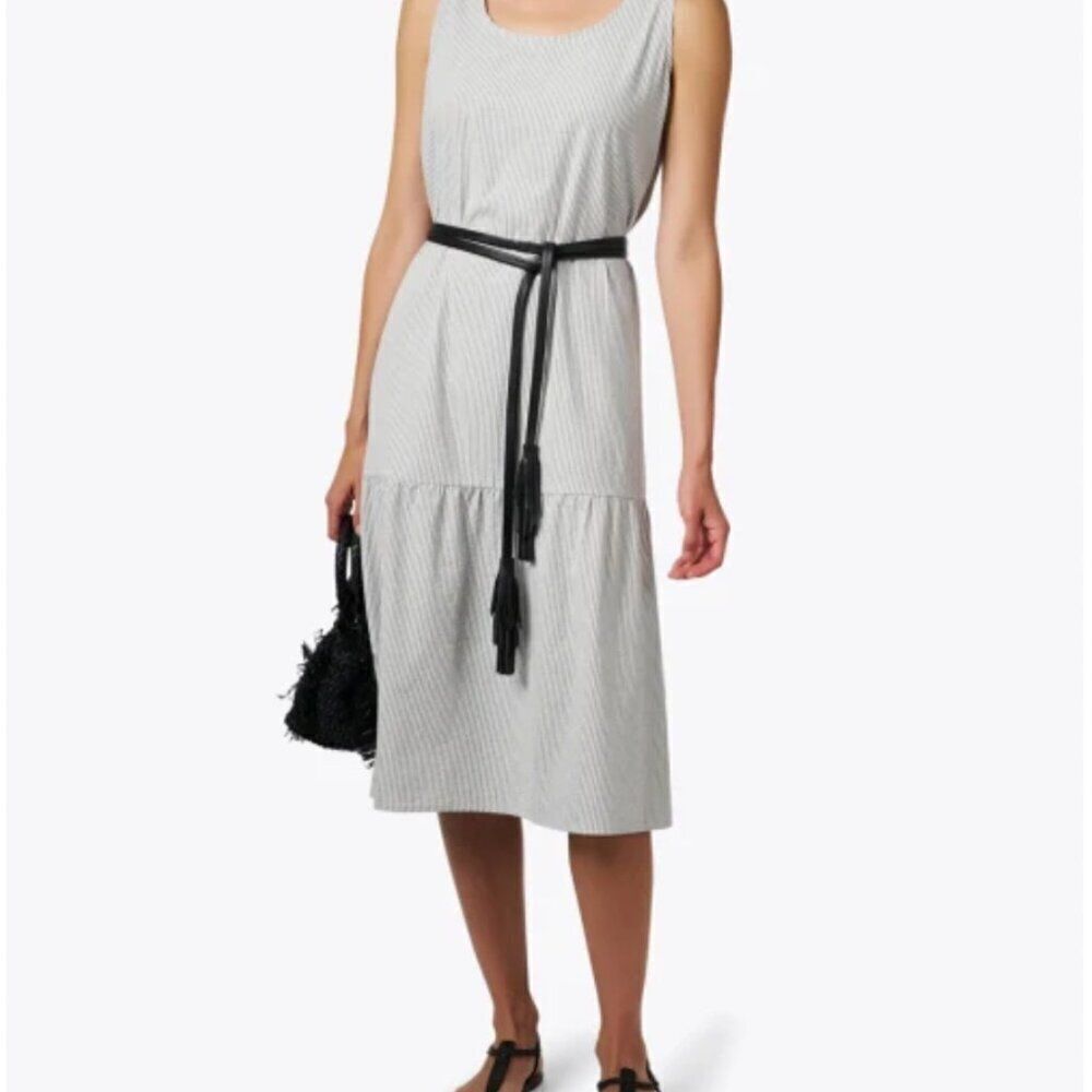 NWT B-Low The Belt Leather Gatsby Long Black Fringe Tassel Boho Waist Cinch Wrap